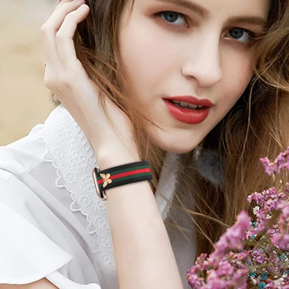 GG STYLE Apple Watch Band With Gold plated charm - Picture 3 of 3